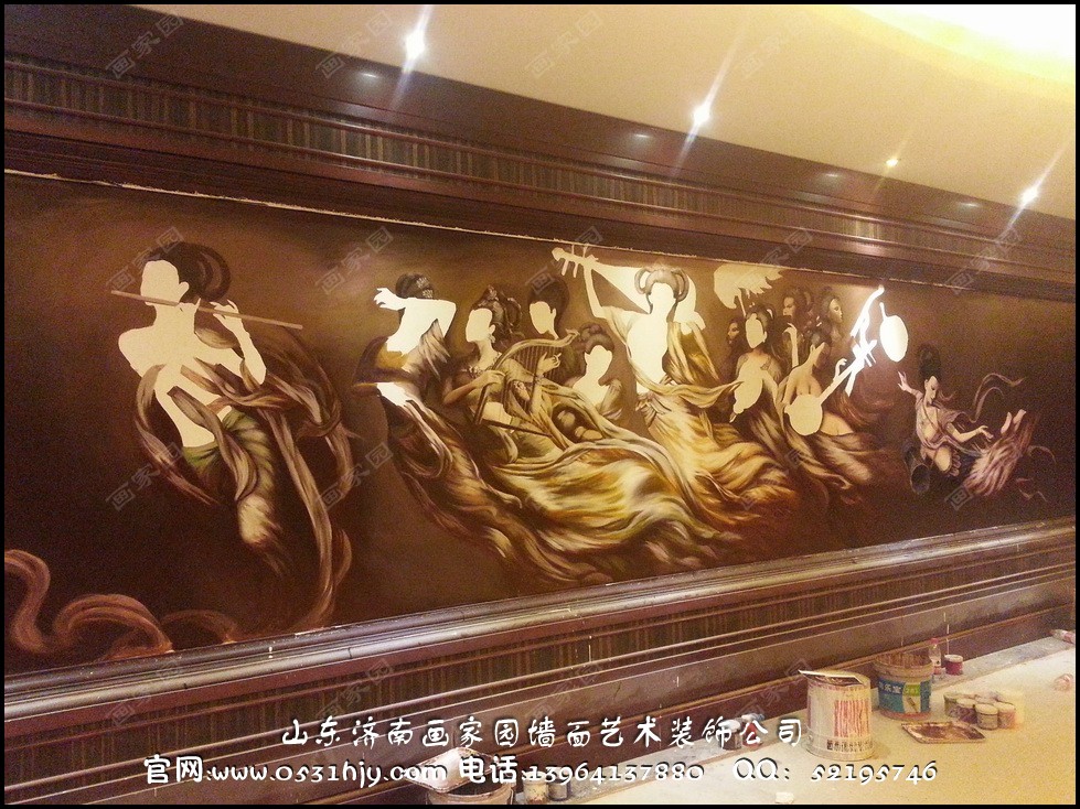 青岛酒店手绘墙